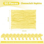 50 Pack Yellow Napkins 20x20Inch Cheesecloth Napkins Bulk - Image 2