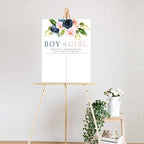 Andaz Press Custom Large Baby Shower Canvas What Will It Baby Be Cast Your Vote Sign, 16 x 20 Inches, Boy Or Girl Florals, Personalized Canvas Sign, For Gender Reveal Party - Image 2