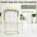 Wedding Welcome Sign Stand, 50" Standard Height - Gold Metal Sign Holder with 6 Leather Straps, Easel Stand for Seating Charts & Event Décor - Image 5