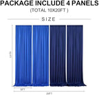 gogoparti 15ft x 10ft Royal Blue and Navy Blue Backdrop Curtains Panels for Parties Wedding, Wrinkle Free Backdrop Drapes for Wedding Birthday Party Background, 6 Panel 2.5x10ft - Image 6