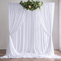 20ft×10ft Wrinkle Free White Backdrop Curtains for Parties, Thick Polyester Drapes for Backdrop, 2 Panels 5×10ft Cloth Photo Backdrop Curtain for Wedding Party Baby Shower Photography Background by Nobed+HHT