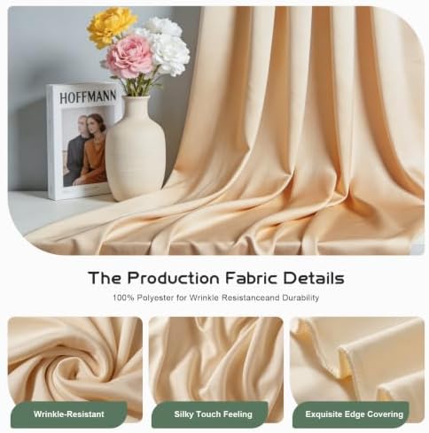 Champagne Backdrop Curtains for Parties, 30 x 10 ft Wrinkle Free Wedding Backdrop Drapes for Birthday, Baby Shower, Photo Booth and Photography - Image 5