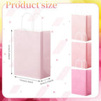 Tenceur 100 Pcs Pink Gradient Gift Paper Kraft Bags with Handle Party Favor - Image 2