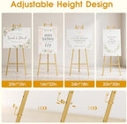 47''Gold Easel Stand for Wedding Sign, Heavy Duty Display for Art & Posters - Image 5