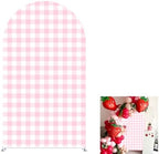 Strawberry Arch Covers Stretchy Backdrop Photo Booth Background Arched Backdrop Cover Stretchy Cover for Party Decoration Round Top Frame Spandex Cover (GX-2668,7.2x4ft) by Unknown
