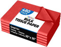 Party Solids Red Tissue Paper for Gift Bags 20" X 30" 480 Sheets by Crown+Display