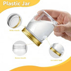 novelinks 8 oz Plastic Mason Jars and Clear Plastic Jars with Lids 8 oz - Image 3