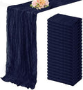20 Pack Navy Blue Cheesecloth Table Runner 10FT Boho Fabric Rustic Cheese Cloth Table Runner for Wedding Bridal Shower Baby Shower Gauze Sheer Birthday Party Table Decorations 20 x 120 Inch Long by FoliafeelHome