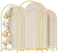 3 Pack Arch Backdrop Stand (4FT/5FT/6FT), Metal Arch Frame Stand with Cover by Bbteroiu