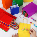 MIMIND 144 Pieces Paper Gift Bags with Handles Rainbow Assorted Sizes Treat Bags Bulk Goodie Bag for Party Supplies Baby Shower Birthday Wedding Merchandise Retail Shopping Bag - Image 5