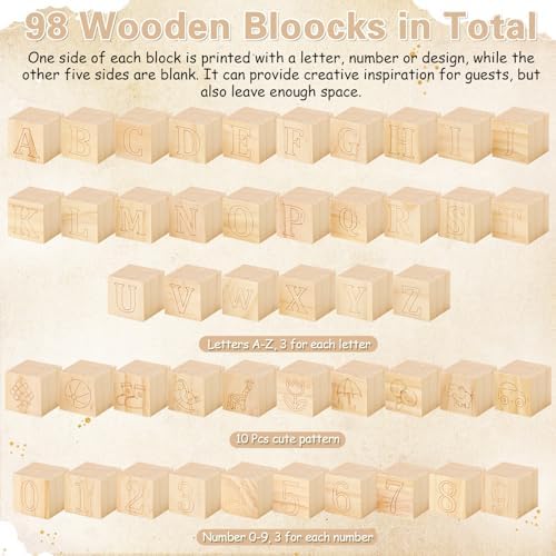 Marsui 136 Pcs Baby Shower Blocks to Decorate Game Kit, Cloud - Image 4