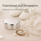 925 Sterling Silver First Curl & Tooth Keepsake Box - Image 5