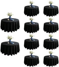 DRESSMAKER 10 Pack Round Tablecloth 90 Inch Black Cloth Fit 6FT Round Table by Dressmaker