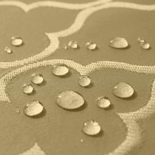SASTYBALE Autumn Gold Champagne Jacquard Tablecloth 60"x120" Rectangle - Image 7
