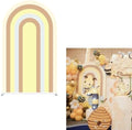 Sweet Honeycomb Arch Backdrop Cover Yellow Girls Baby Shower Arch Stand Spandex Fabric Cover Bees Birthday Party Parties Dessert Decorations Prop (4X7.2ft,2006) by uiuyfrr