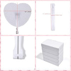 100 Pcs White Heart Paper Fans - Image 2