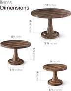 Tidita Set of 3 Size Wood Cake Stand Set, Easy To Assemble (Walnut color) - Image 2