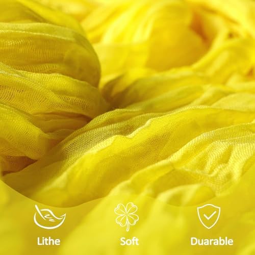 16 Pack 23 x 120 Inch Lemon Yellow Table Runner 10Ft Cheesecloth - Image 5