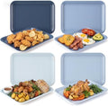4 Pieces Blue Baby Shower Serving Trays Melamine Platters by Tiangrid