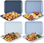 4 Pieces Blue Baby Shower Serving Trays Melamine Platters by Tiangrid