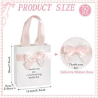 party greeting 50Pcs Wedding Gift Bags for Bridal Shower Bulk with Bow - Image 2