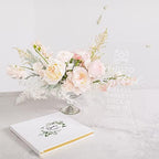 Andaz Press Personalized Baby Shower Guestbook with Gold Accents, Geometric Greenery Custom Guestbook, White Guest Sign-in Registry, 120 Pages 8.5" X 8.5" Memories Book for DIY Scrapbook Photo Album - Image 3