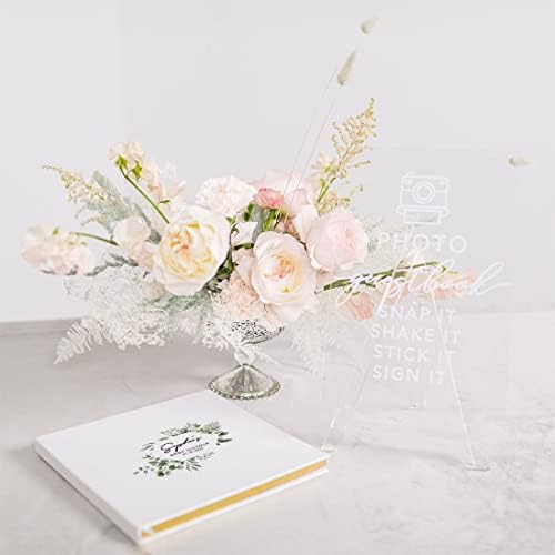 Andaz Press Personalized Baby Shower Guestbook with Gold Accents, Geometric Greenery Custom Guestbook, White Guest Sign-in Registry, 120 Pages 8.5" X 8.5" Memories Book for DIY Scrapbook Photo Album - Image 3