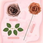 100 Pcs Artificial Rose Flowers, Shades of Earth Tones - Image 2
