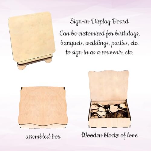 Personalized Wedding Guest Book, Wooden Rustic Wedding Decor Alternative Guest Book, Custom Wooden Wedding Guest Book, Wedding Guest Drop Box Alternative Guest Book Frame - Image 7