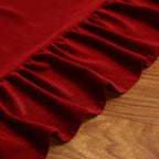 Red Velvet Ruffle Tablecloth, 60 x 84 Inch Rectangular - Image 6