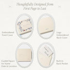Embroidered Wedding Guest Book, 9 x 7 in, 160 Acid-Free Pages (Ivory) - Image 5