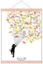 Personalized Wedding Gift Fingerprint Guest Book Canvas Wedding Favors for Party Anniversary Decorations DIY Thumbprint Signature Painting Ready to Hang-60x90cm by Unknown