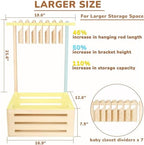 Wooden Baby Storage Crate Closet with Handles, Nursery Decor - Image 3