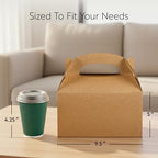 Restaurantware Kraft Paper Gable Box Take Out Container, 25 Pack - Image 2