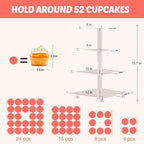 4 Tier Cupcake Stand with Rechargeable Light, LED Acrylic Cupcake Tower - Image 5