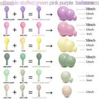 Green Pink Purple Balloon Arch Double Stuffed Pink Yellow Sand White Balloon Garland with Bionic Flower Leaf Butterfly Stickers for Spring Birthday Garden Wildflower Baby Shower Easter Party Decor - Image 4