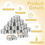 50 Pcs 2oz Bulk Mini Lavender Scented Soy Candle Set, Wedding Favors for Guests, Natural Soy Wax, Perfect for Party Favors, Home Decor & Event Supplies - Image 3