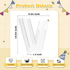 Ledido Reusable 10'' Fillable Acrylic Charcuterie Board Box Letter V - Image 3