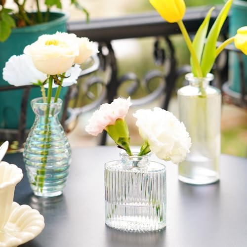 Bud Vases Set of 12, Iridescent Glass Vase for Decor Centerpieces - Image 7