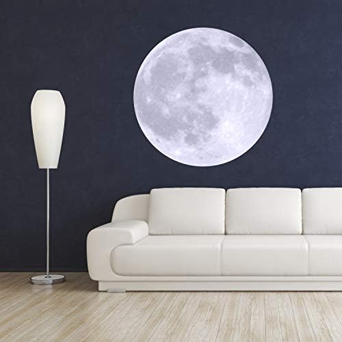 Moon Wall Decal Room Decor - Bedroom Wall Stickers - Moon Removable Wallpaper - Moon Wall Mural Vinyl Art Décor Sticker (36" x 36") by Unknown