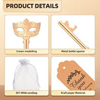 50 Pcs Golden Mask Bottle Opener Wedding Baby Shower Favors for Guest - Image 3