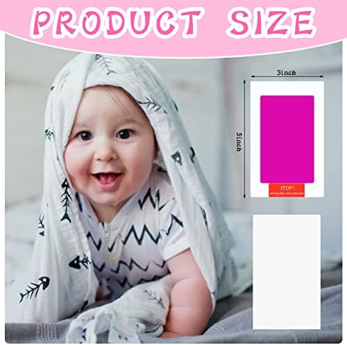 48 Pcs Inkless Baby Footprint Kit Includes 16 Pcs Colorful Ink Pad and 32 Imprint Card for Baby Hand and Footprints, Handprint Dog Paw Print Kit for Newborn Registry Gifts Family Printing Mom Girl - Image 2