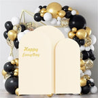 HAINARverS Set of 3 Stretchy Arch Backdrop Covers, Beige, 6/6.6/7.2FT - Image 2
