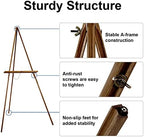 Falling in Art 65" A-Frame Wooden Tripod Easel Stand (Brown) - Image 4
