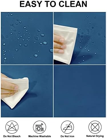 Fokitut 2 Pack Waterproof Round Tablecloth, 90 Inch, Stain Resistant and Wrinkle Polyester Table Cloth, Fabric Table Cover for Kitchen Dining, Wedding, Party, Holiday Dinner-Mediterranean Blue - Image 2
