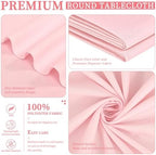 Showgeous 90 Inch Pink Round Tablecloths, Polyester Table Covers - Image 4