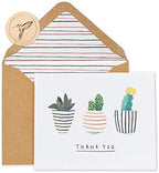 Papyrus Thank You Cards with Envelopes, Gold Border (16-Count) & Succulents (20-Count) - Image 5