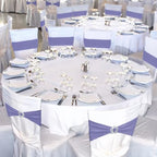 VitalCozy 50 Pcs Stretch Chair Sashes with Crown, Lavender - Image 6
