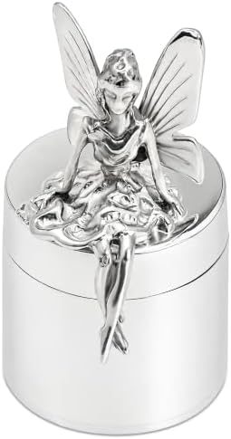Tooth Fairy 925 Sterling Silver First Curl & Tooth Keepsake Box by KRYSALIIS
