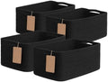 Goodpick 4 Pack Storage Baskets for Organizing Shelves, Black by Goodpick